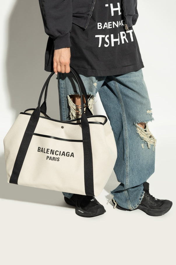 Balenciaga cream Bag Biarritz Large type shopper 2
