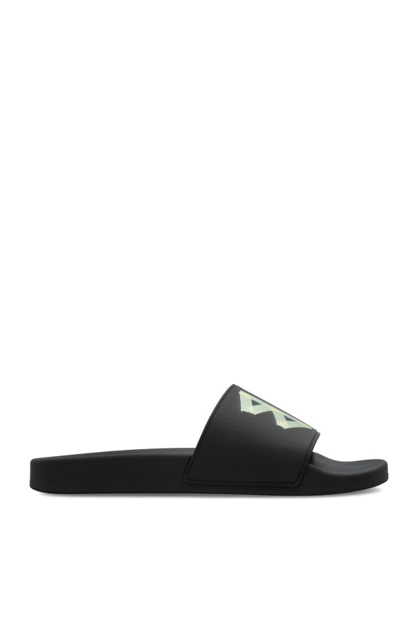 Balenciaga BLACK Slides with logo 1