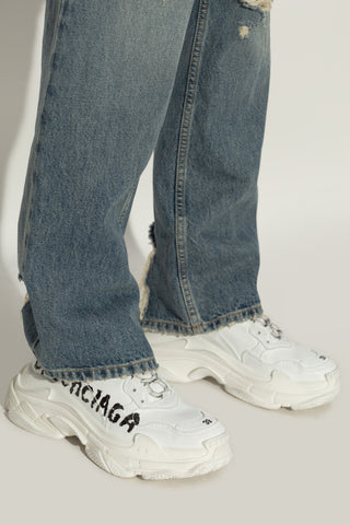 Balenciaga WHITE `TRIPLES S` sneakers 2