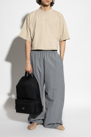 Balenciaga beige T-shirt with embroidered logo 2