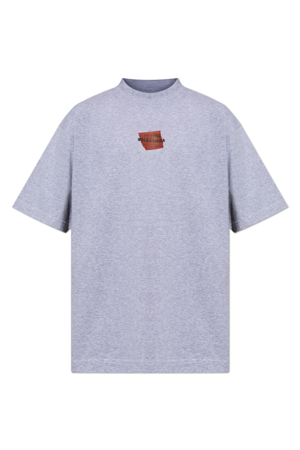Balenciaga GREY T-shirt with printed logo 1
