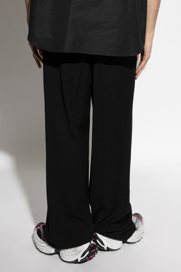 Balenciaga BLACK Loose-fit crease trousers 4