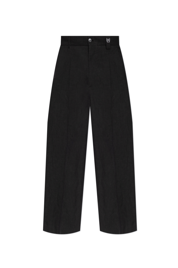 Balenciaga GREY Loose-fit pleated trousers 1
