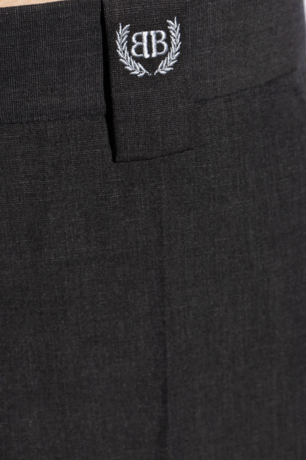 Balenciaga GREY Loose-fit pleated trousers 5