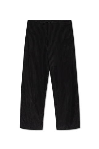 Balenciaga BLACK Loose-fit striped pattern trousers 1