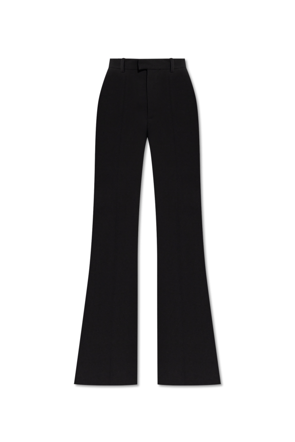 Balenciaga BLACK Flared trousers with pressed crease 1