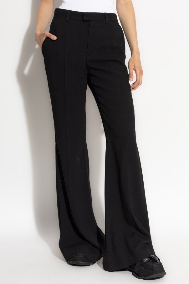 Balenciaga BLACK Flared trousers with pressed crease 3