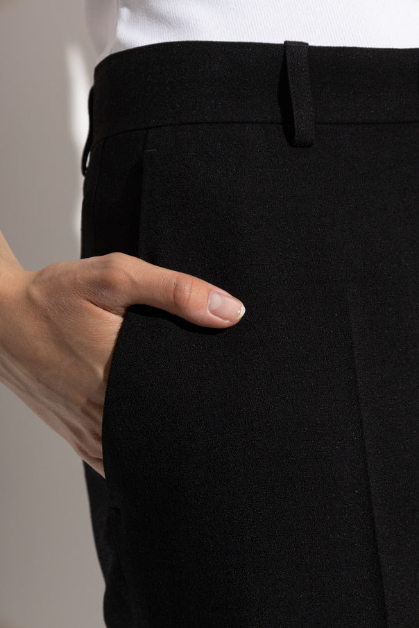 Balenciaga BLACK Flared trousers with pressed crease 5