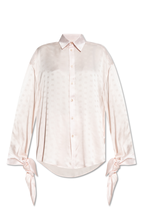 Balenciaga PINK Loose-fit silk shirt 1