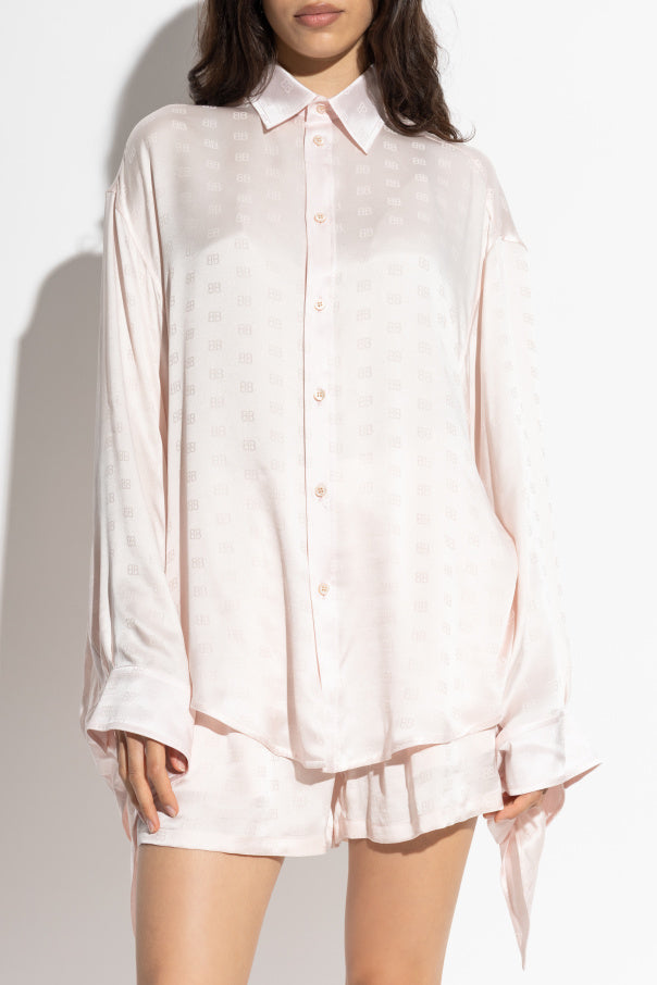 Balenciaga PINK Loose-fit silk shirt 3