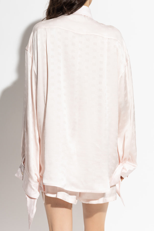 Balenciaga PINK Loose-fit silk shirt 4