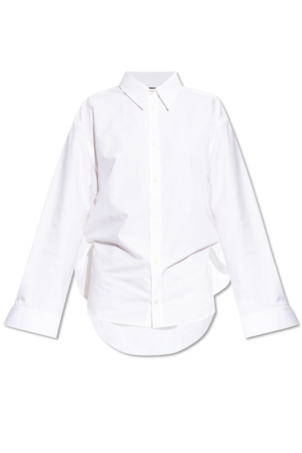 Balenciaga WHITE Loose-fit cotton shirt 1
