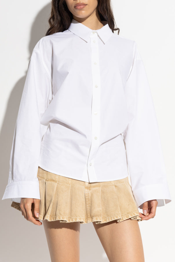 Balenciaga WHITE Loose-fit cotton shirt 3