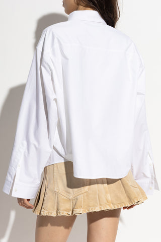 Balenciaga WHITE Loose-fit cotton shirt 4