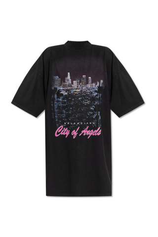 Balenciaga BLACK T-shirt with colorful print 1