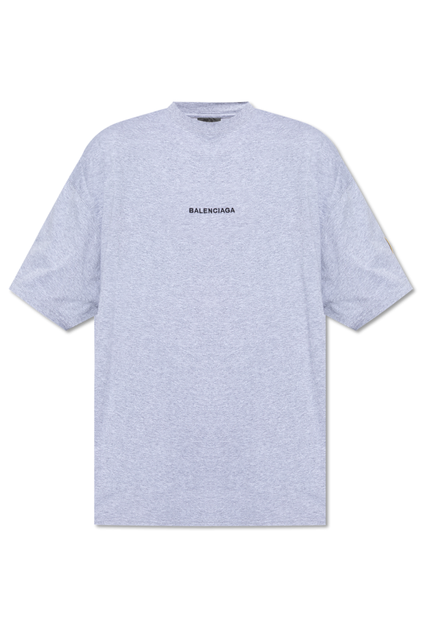 Balenciaga GREY T-shirt with logo 1