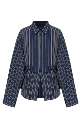 Balenciaga NAVY BLUE Shirt with striped pattern 1