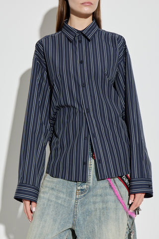 Balenciaga NAVY BLUE Shirt with striped pattern 3
