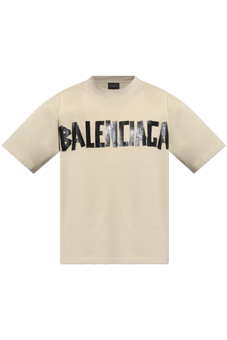 Balenciaga beige T-shirt with a vintage effect 1