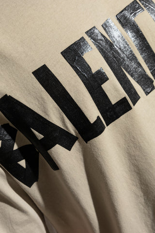 Balenciaga beige T-shirt with a vintage effect 5
