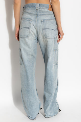 Balenciaga light blue Jeans with a 'vintage' effect 4