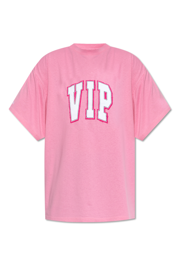 Balenciaga PINK T-shirt with a vintage effect 1