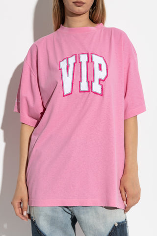 Balenciaga PINK T-shirt with a vintage effect 3
