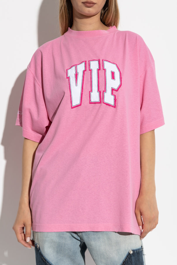 Balenciaga PINK T-shirt with a vintage effect 3