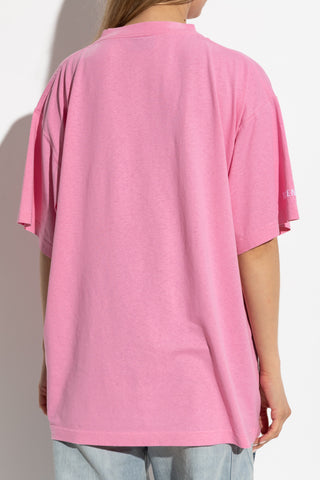 Balenciaga PINK T-shirt with a vintage effect 4