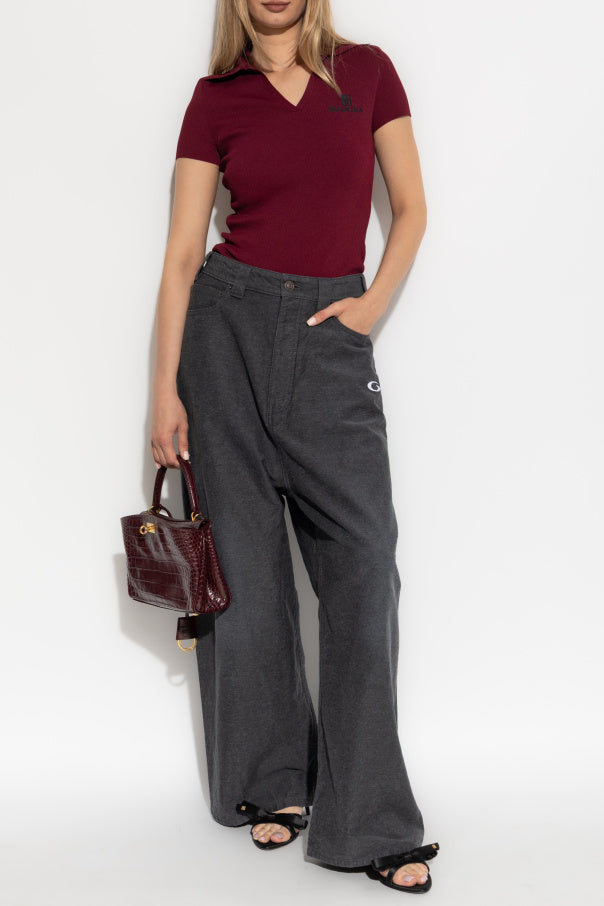 Balenciaga GREY Wide-leg jeans 2