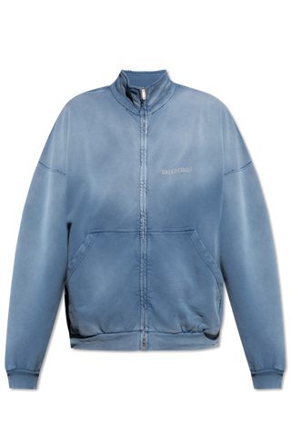 Balenciaga BLUE Sweatshirt with stand-up collar 1