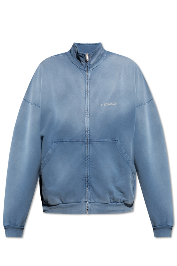 Balenciaga BLUE Sweatshirt with stand-up collar 1