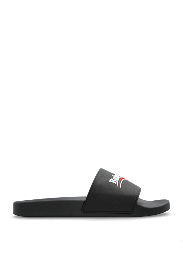 Balenciaga BLACK Slides with logo 1