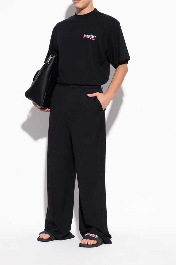 Balenciaga BLACK Slides with logo 3