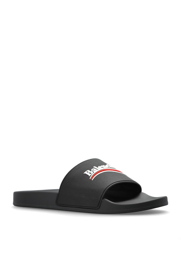 Balenciaga BLACK Slides with logo 4