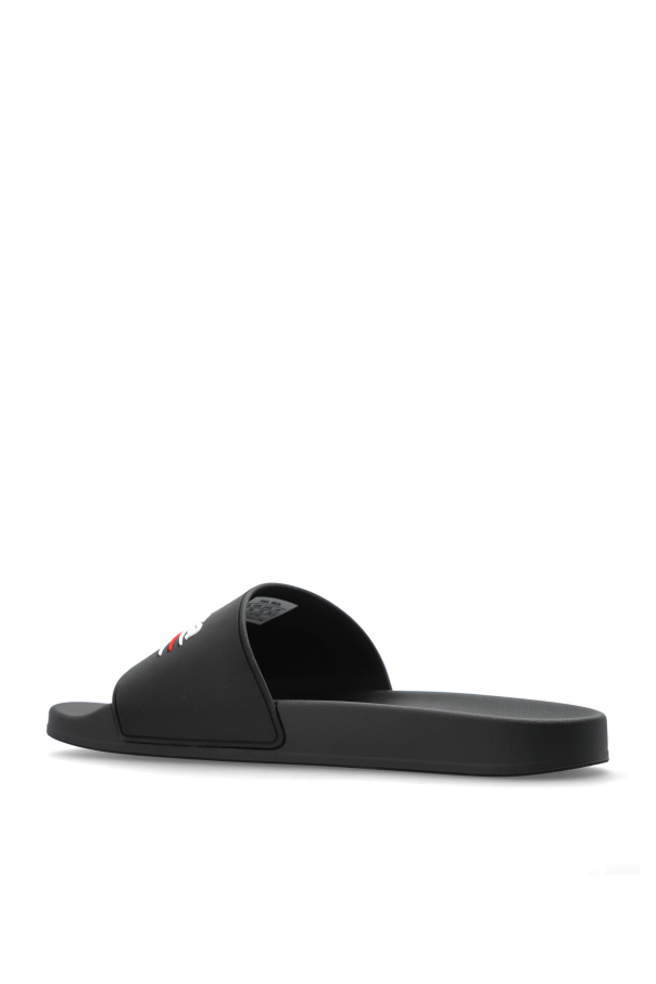 Balenciaga BLACK Slides with logo 5