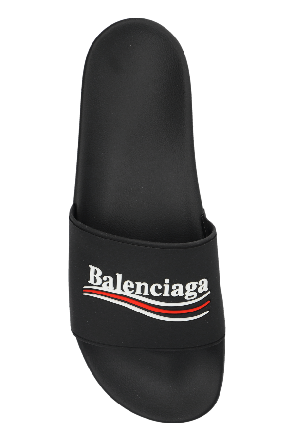 Balenciaga BLACK Slides with logo 6