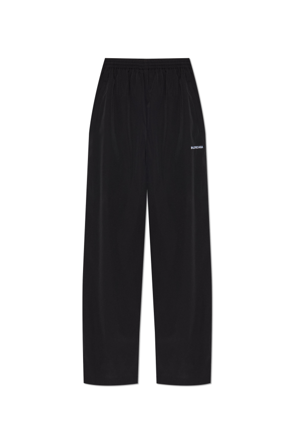 Balenciaga BLACK Trousers with logo 1