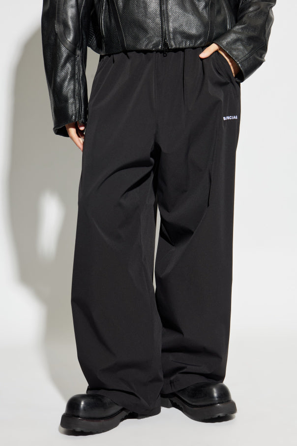 Balenciaga BLACK Trousers with logo 3