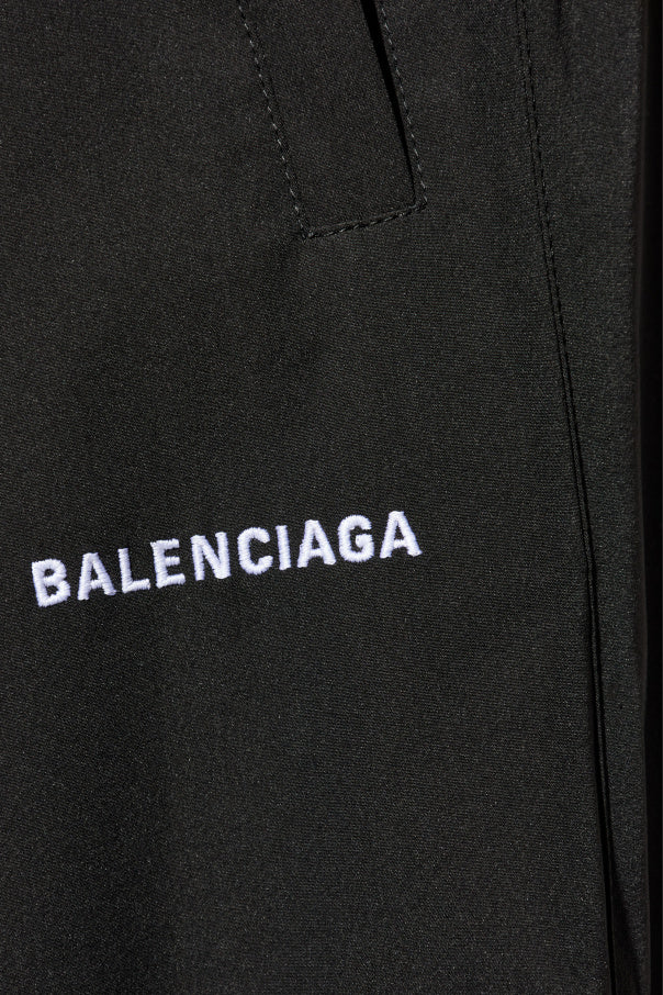 Balenciaga BLACK Trousers with logo 5