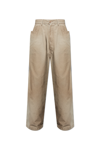 Balenciaga beige Trousers with a worn effect 1