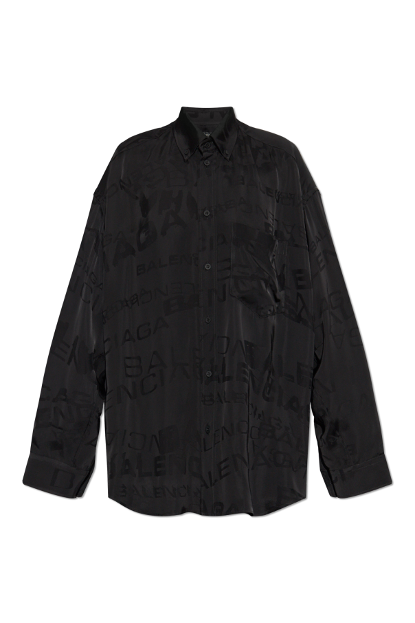 Balenciaga BLACK Shirt with logo 1