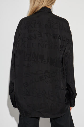 Balenciaga BLACK Shirt with logo 4