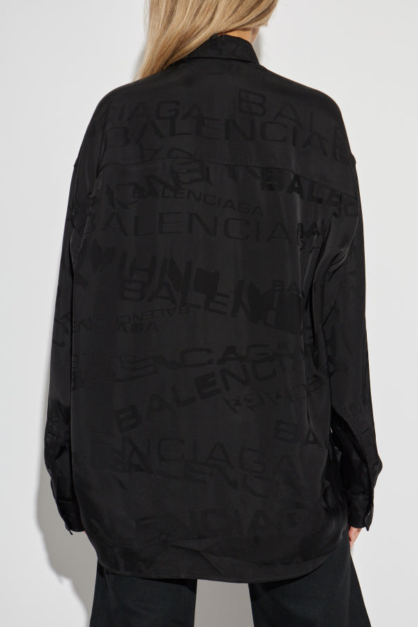 Balenciaga BLACK Shirt with logo 4