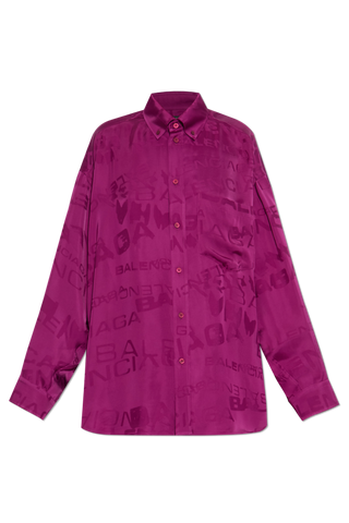 Balenciaga PINK Shirt with logo 1