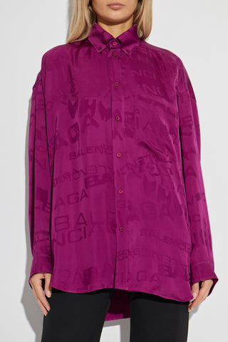 Balenciaga PINK Shirt with logo 3