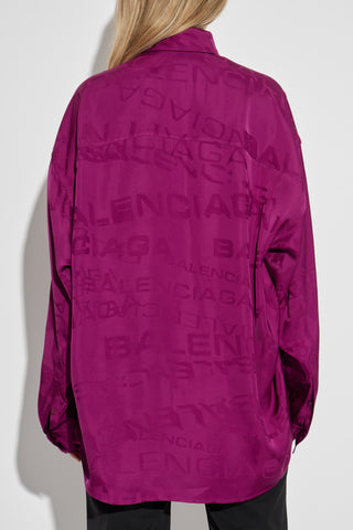 Balenciaga PINK Shirt with logo 4