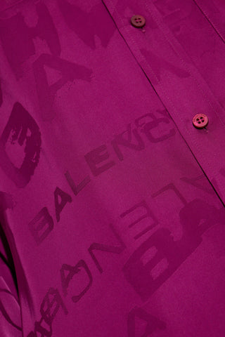 Balenciaga PINK Shirt with logo 5