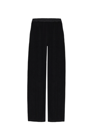 Balenciaga BLACK Trousers with lace insert 1