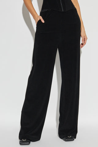 Balenciaga BLACK Trousers with lace insert 3
